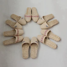 AGESEA/женские и мужские соломенные тапочки сандалии ручной работы в китайском стиле летняя домашняя обувь унисекс размера XL 35-46 новая обувь для влюбленных CX