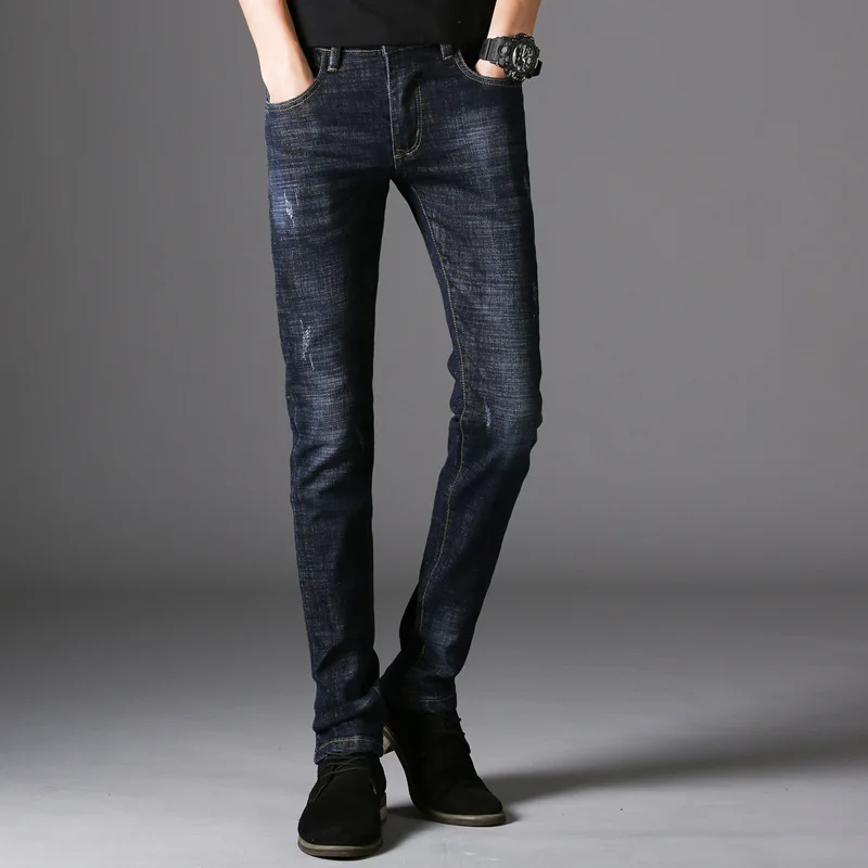 2019 новые мужские Модные Узкие повседневные джинсы 14JB