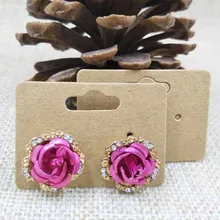 200 шт. 5*3,5 см пустой Бумага милые серьги-гвоздики ярлык-Карта изготовленный на заказ цена логотипа Экстра ювелирные изделия Дисплей упаковочная карта для серьги