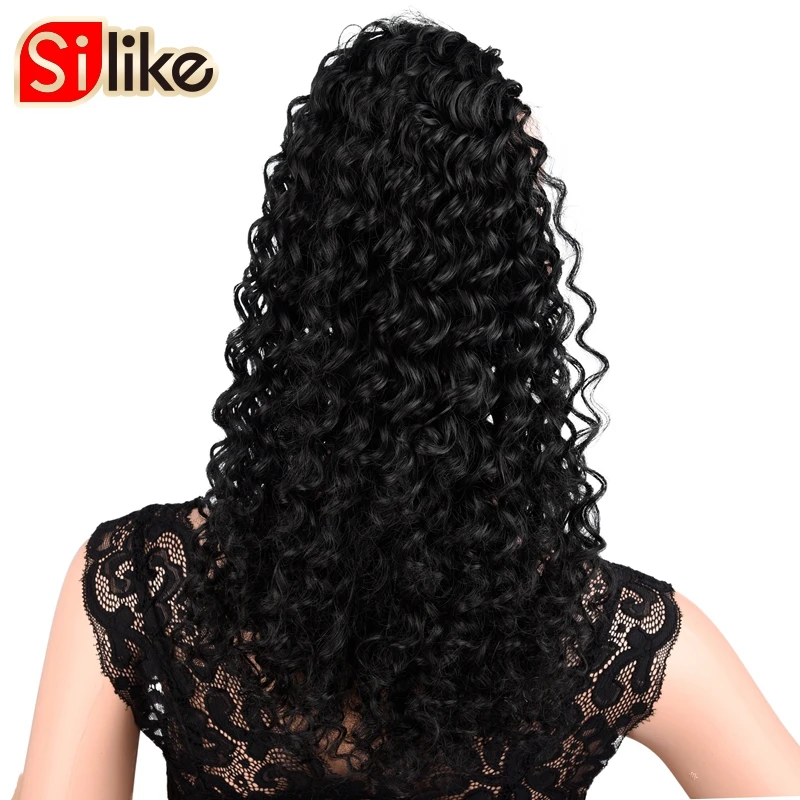 Silike Warp Ponytail Hair Extension 12 Inch Kinky Curly Drawstring Ponytail 150g/Pack African American Wrap Synthetic clip In