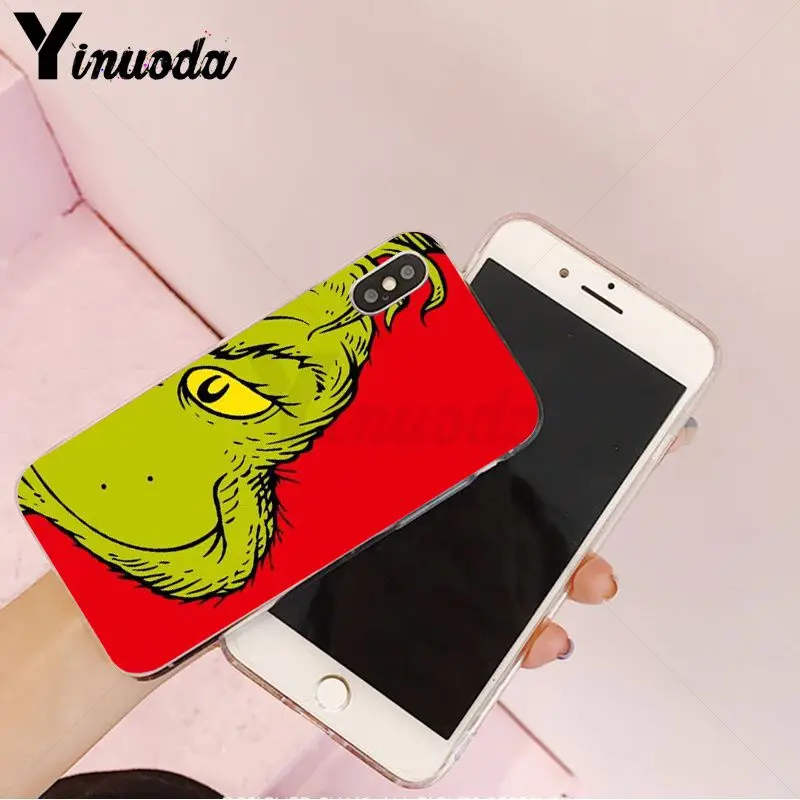 Yinuoda How the Green ofMonster Grinch украли Рождество Мягкий Силиконовый ТПУ чехол для телефона iPhone8 7 6 6S Plus 5 5S SE XR X XS MAX - Цвет: A13