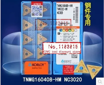 

Free shopping! 10PCS TNMG160408 HM NC3030 Lathe Cutting Tools CNC blade alloy carbide cutting tool Turning Inserts