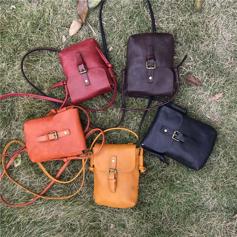 AETOO New handbags fashion retro leather handbags rose imprint ladies diagonal handbag mini shoulder bag