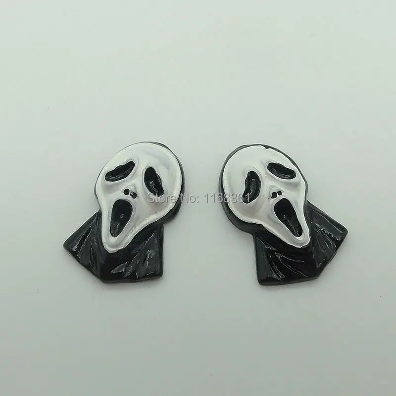1pcs/lot resin flat back Halloween Skull magicians 30mm Cabochons Scrapbooking Hair Bow Center DIY Christmas decration C103-10