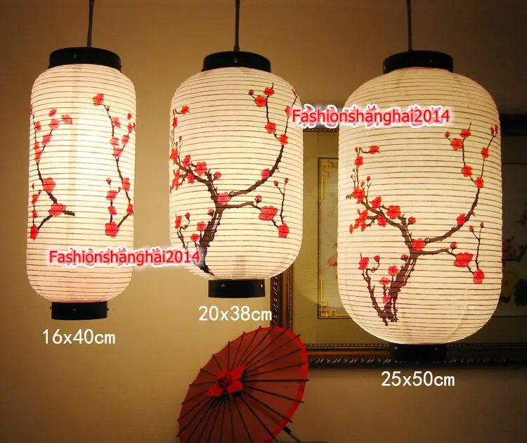 1992 5 De Réductionnouvel An Papier Lanterne Japonais Coréen Chinois Bambou Prune Cerisier Fleur Longue Cuisine Restaurant Décoration In Artisanat