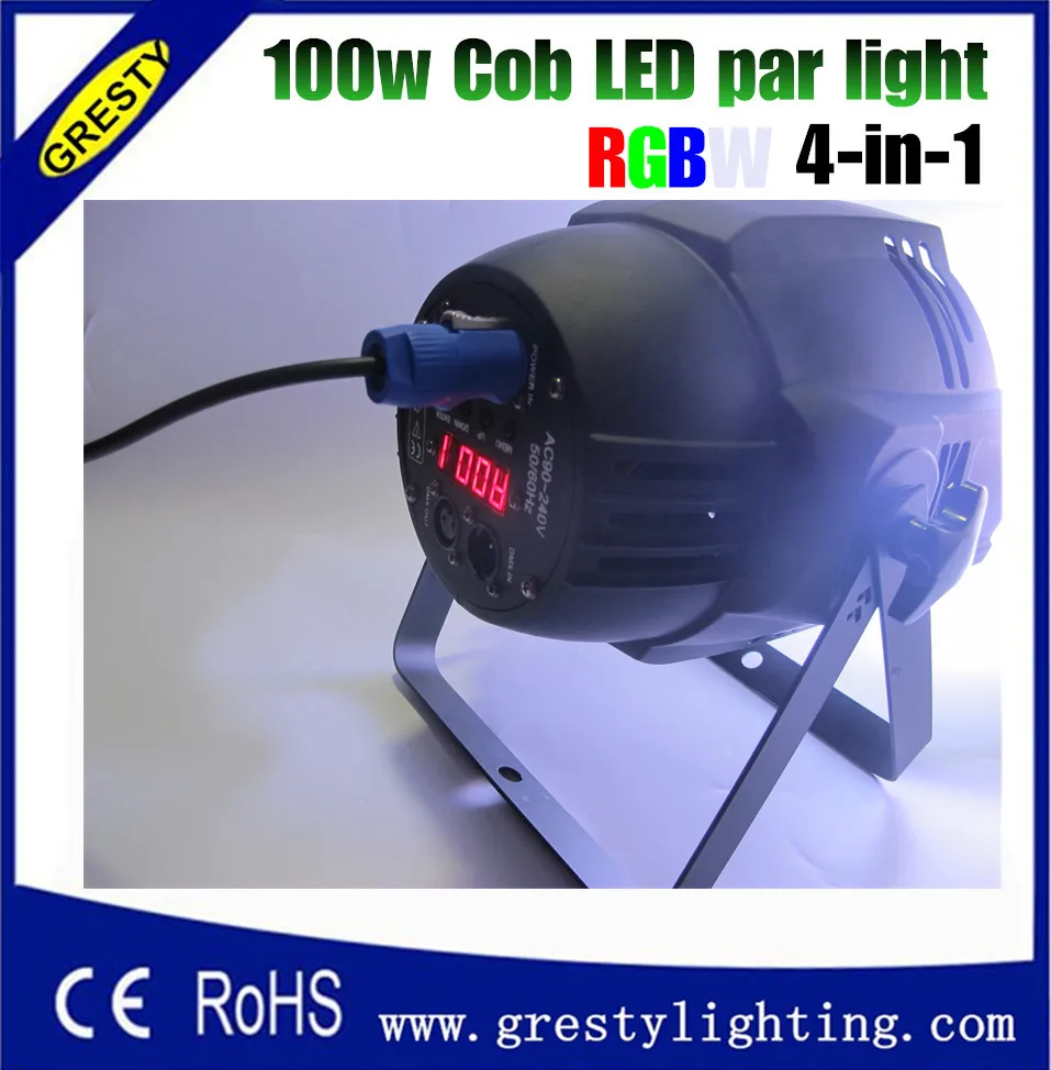4 шт./лот COB Par Light RGBw в 1 новый дизайн 100 Вт высокая яркость LED DMX 512 светодиодный PAR LCD