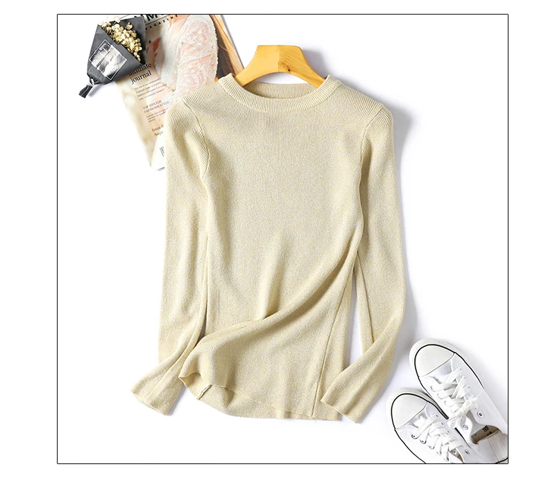 O-neck Knitted Sweater Long Sleeve Pullovers Women Autumn Pullover Feminino Solid Slim Elasticity Ladies Sweaters Winter 2018    (8)