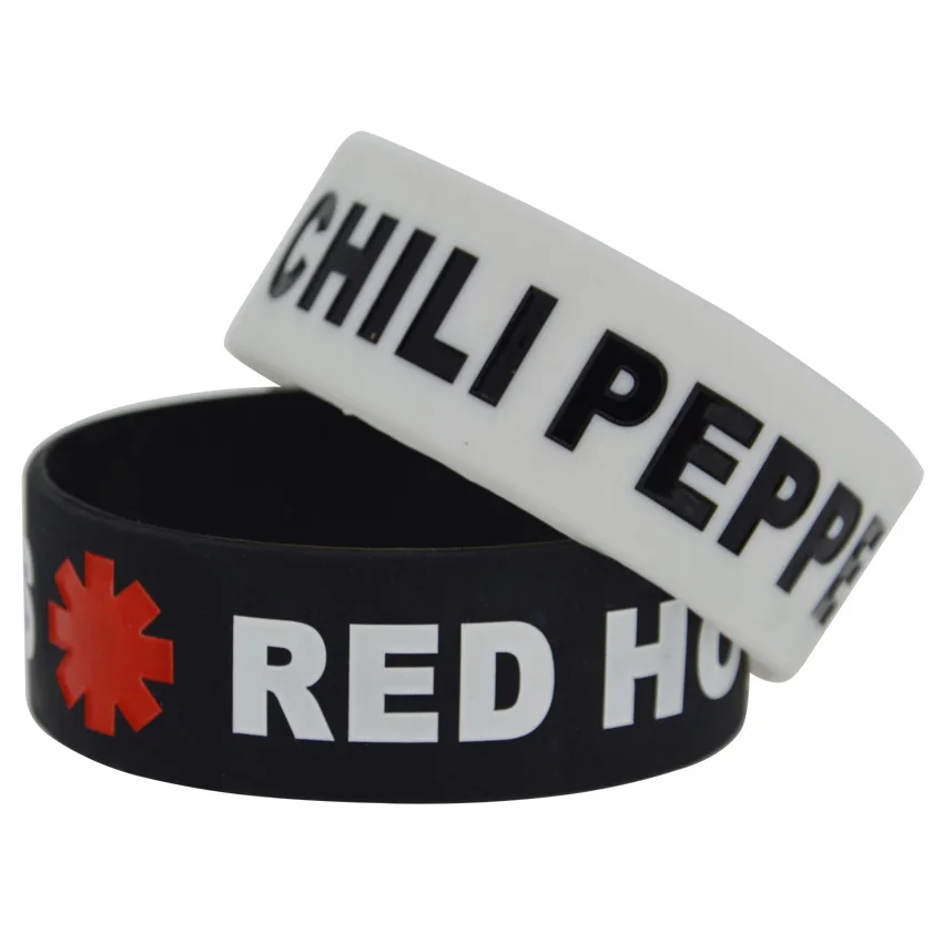 25 шт./лот Re d Hot Ch ili Pep pers Силиконовый браслет с цветными вставками | Украшения и