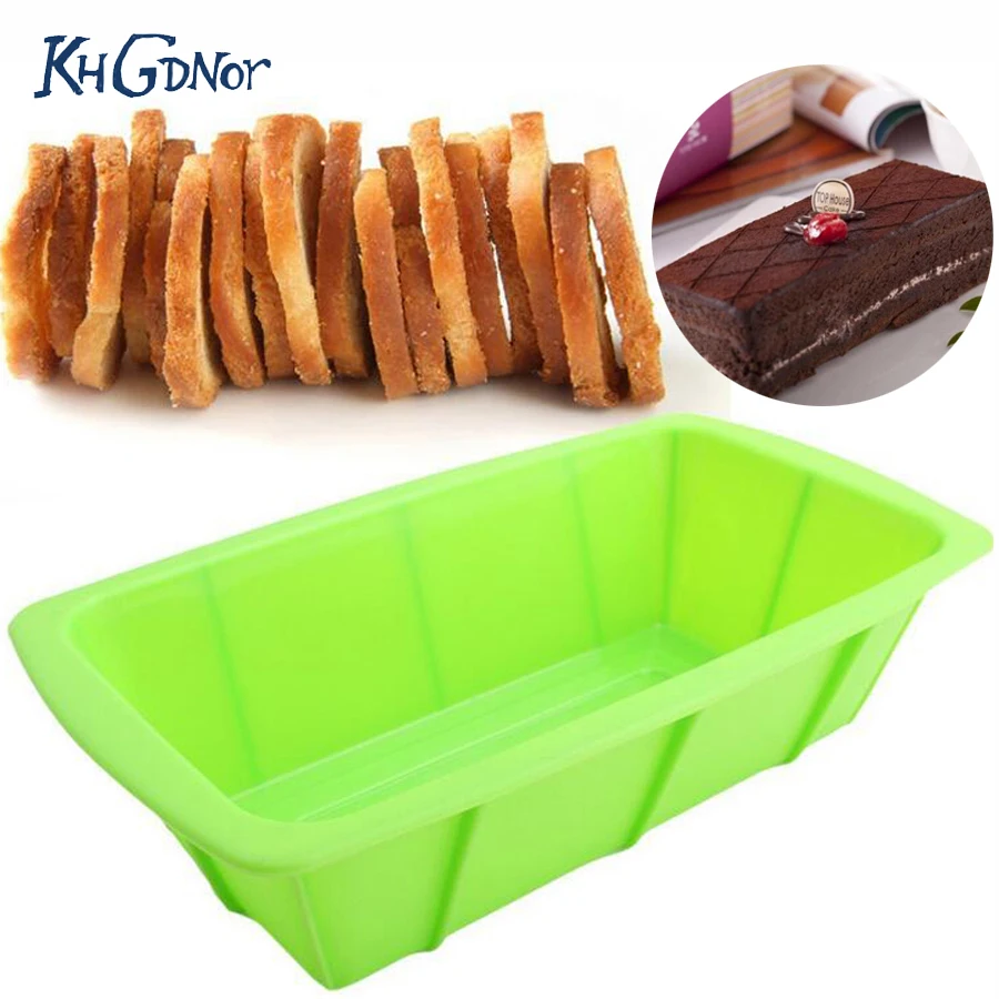 Simple Rectangle Food Grade Silicone Cake Molds For Cakes Baking Tools