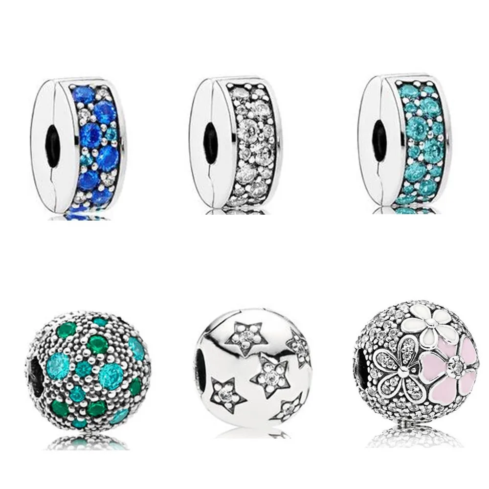 

dodocharms Flower Bracelet Pink Bead Necklace Original Lovely Pendant Gift Color Fashion Blue Fit Pandora Smiley face