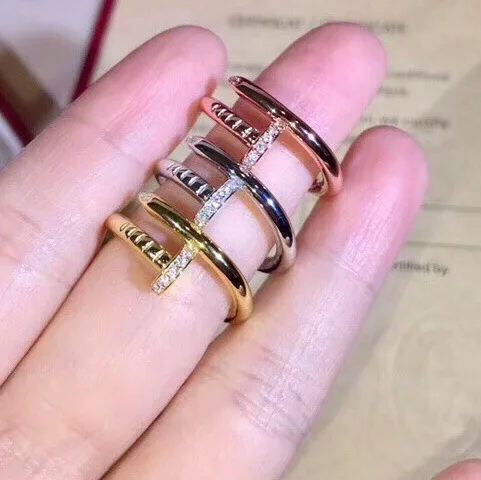

Luxury 925 Sterling Silver Jewelry Nail Ring for Women Punk Style Vintage Special Simple Ladies One Ring Size 6 7 8