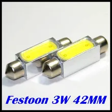 50 шт./лот фестон светодиодный 42 мм 3 Вт светодиодный фестон купол автомобильный светильник лампа для чтения дверная Лампа Белый 12 В
