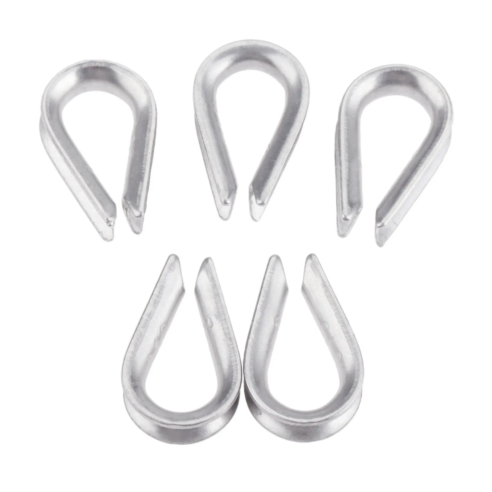 2 x 16mm 5//8 inch Wire Rope Grips Clamps and Thimbles Strong Steel Cable Cord Tie U Bolts Rope Chain Wire Complete