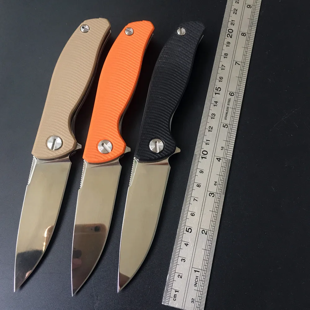 J&J top quality mini F3 Tactical flipper ball bearing Folding Knife D2