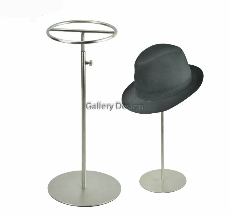 cheap Metal stainless matte polished Hat display stand simple fashion hat display rack hat holder cap display hat holder rack