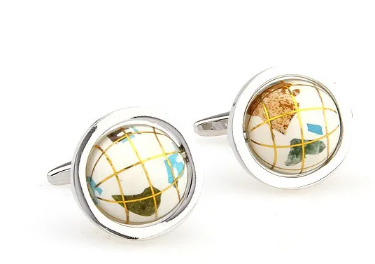 

The known language spin love color rotating globe exquisite cufflinks cuff nail