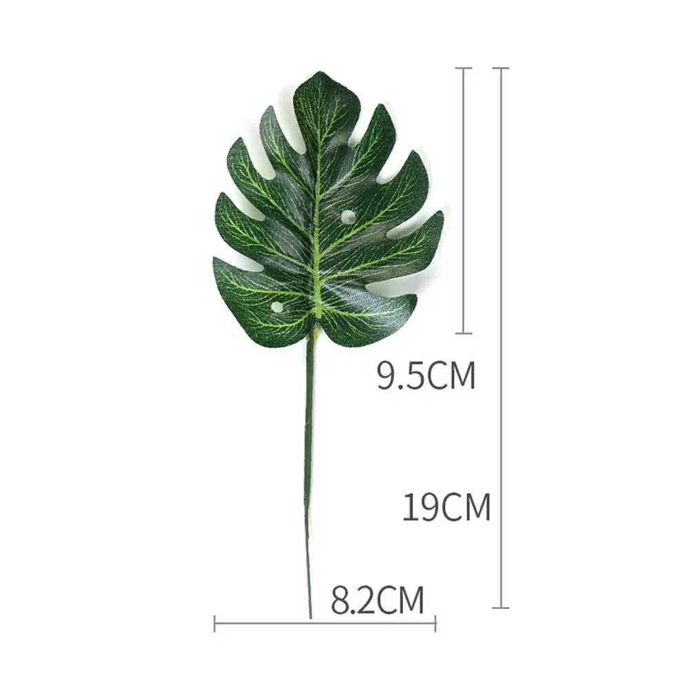 Визуальный контакт 1 шт. Искусственные Поддельные Monstera Пальмовые Листья зеленые растения Свадебные DIY фото фоновый реквизит вечерние украшения - Цвет: Green Monstera S