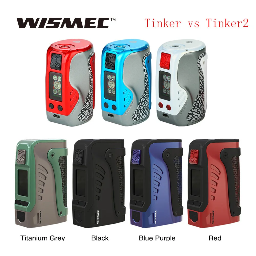 

Updated WISMEC Reuleaux Tinker2 200W TC MOD Fit Dual 18650 Batteries and Trough Tank E Cigarette Waterproof Vape Mod vs Drag 2