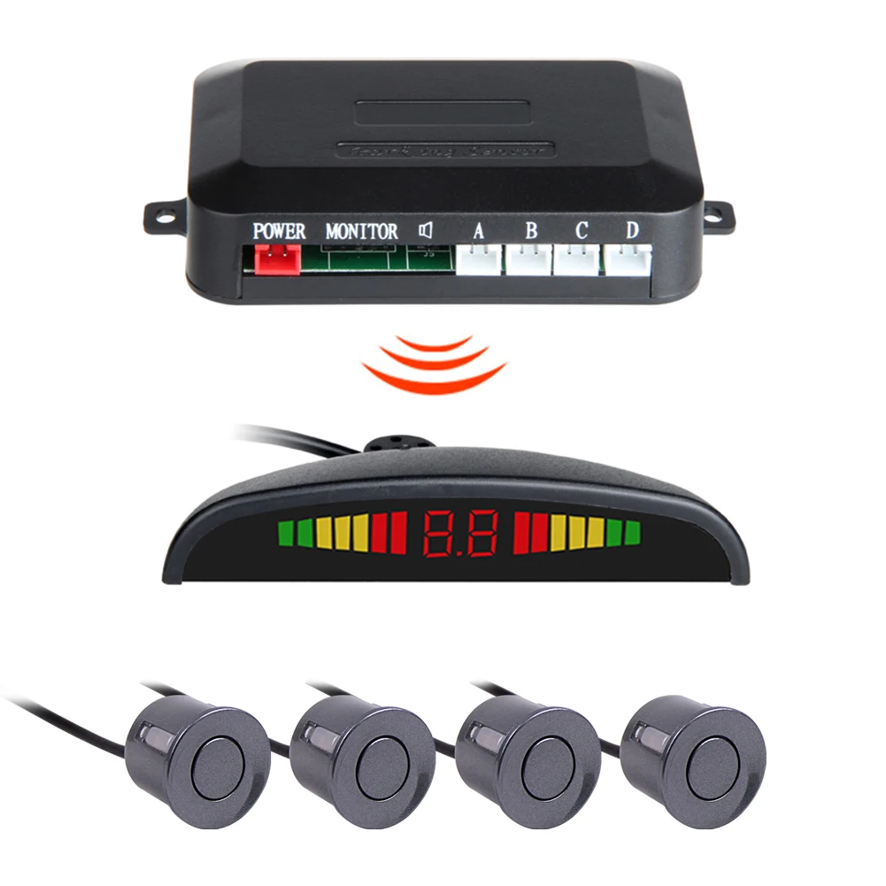 Обратный Датчик парковочный радар зуммер 4 зонда резервная система безопасности звуковая сигнализация Автомобильный Монитор датчик парковки s для автомобиля