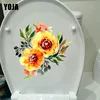 YOJA 21.5*21.3CM Watercolor Flowers Wall Sticker Decals Home Toilet Seat Stickers Decor T1-0353 ► Photo 1/2