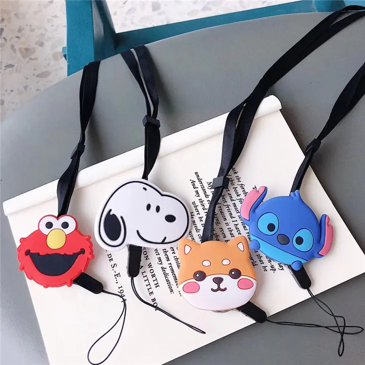 الكرتون لطيف الدب الكلب القط البوب الحبل الرقبة حزام للمفاتيح ID بطاقة أحزمة هاتف المحمول ل iphone 7 8 X شارة شنق حبل اسفنجي