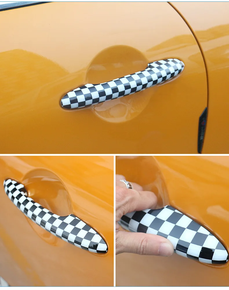  Car Door Handle Covers Sticker Decal Decoration for Mini Cooper Countryman R60 Paceman R61 Accessories Car Styling (9)