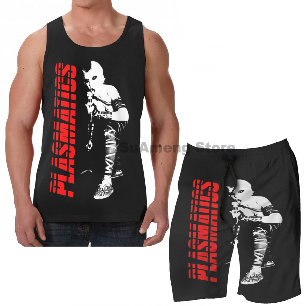 

Summer Casual funny print men Tank Tops Women PLASMATICS Wendy O Williams Rocks men Board beach shorts women sets fitness vest