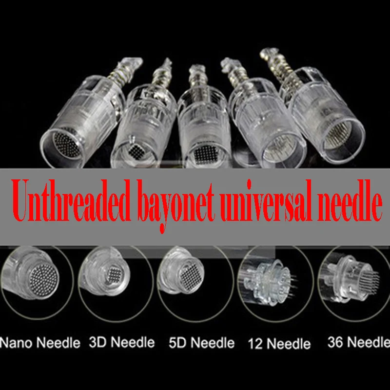 

9 12 36 42 Pin 3D Titanium Nano Bayonet Port Derma Pen Needle Cartridge Needle Tips for Electric Auto Microneedle Derma Pen Tips