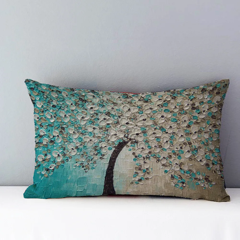 

Rectangle Pillow Cover Cushion Case Toss Pillowcase Hidden Zipper Closure