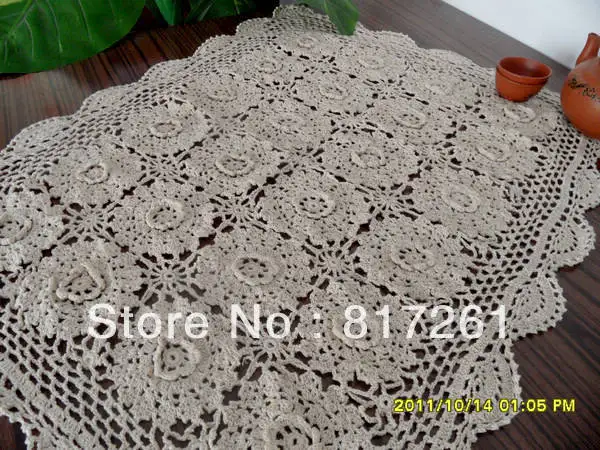 Бежевый прямоугольник кружевной стол бегун диван накидка скатерти для украшения дома кружевная скатерть наложения цветы