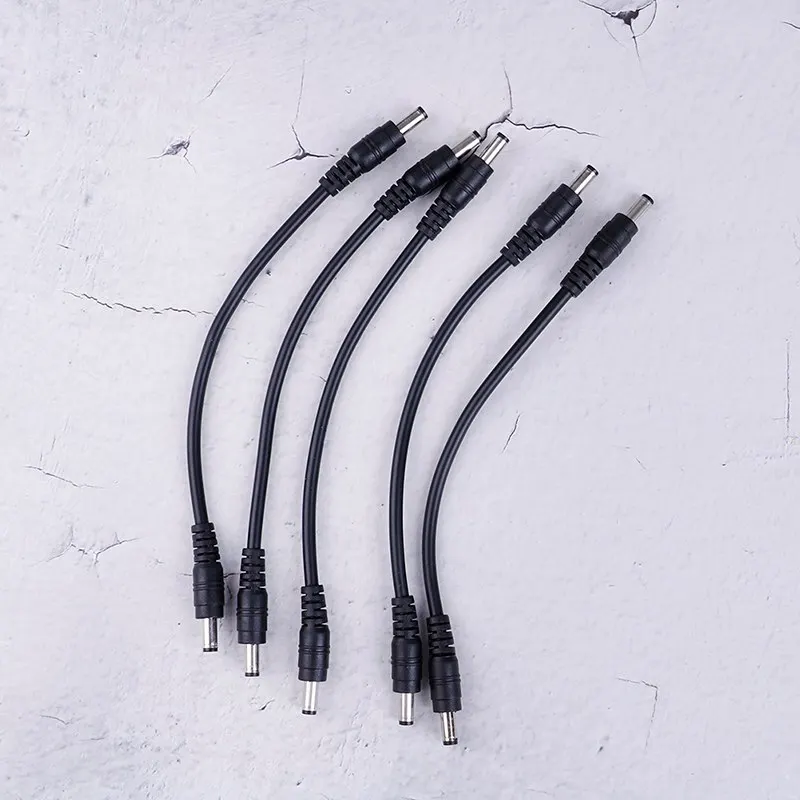 Power Extension Cords 5pcs DC Power Plug 5.5 x 2.1mm Male To 5.5 x 2.1mm Male CCTV Adapter