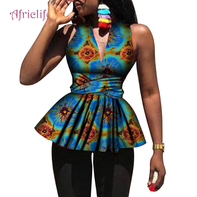 Дашики африканская женская одежда Bazin Riche модный элегантный макси-топ с круглым вырезом Анкара африканская верхняя одежда на заказ WY4034