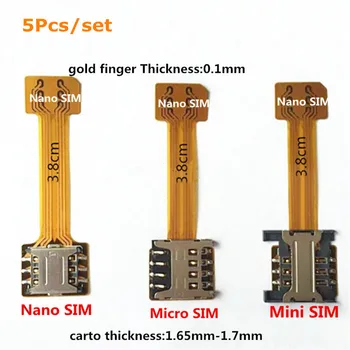 

5Pcs Hybrid Dual SIM Card Micro SD TF Adapter for Xiaomi for Samsung Huawei Double 2 Nano Mini Micro SIM Slot Wireless Adapters