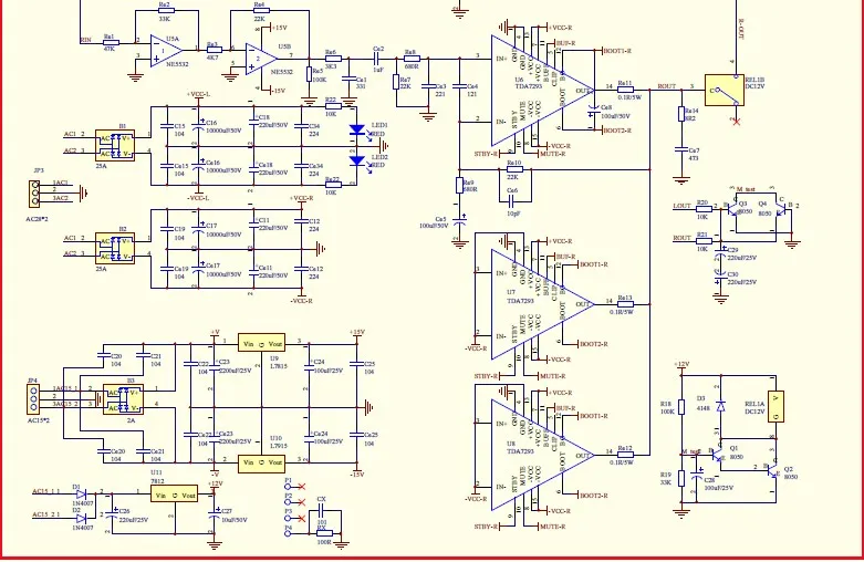 300 Вт * 2 tda7293 2.0 усилитель доска с защитой спикера rearamp и предусилитель A1 печатной