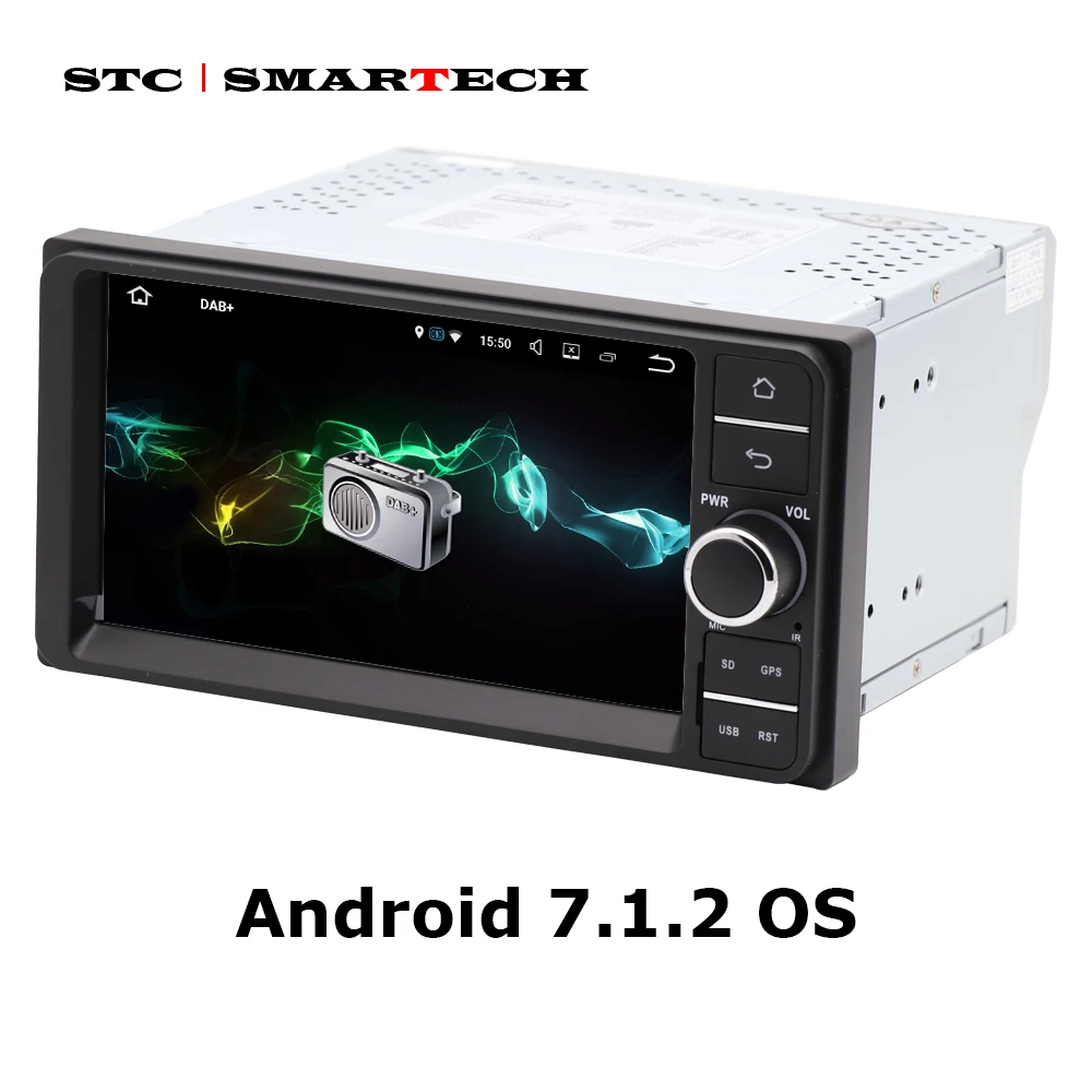 SMARTECH 2 Din Android 7.1.2 автомобильный DVD gps навигации для Toyota Corolla Hilux Camry прадо 4 ядра 7