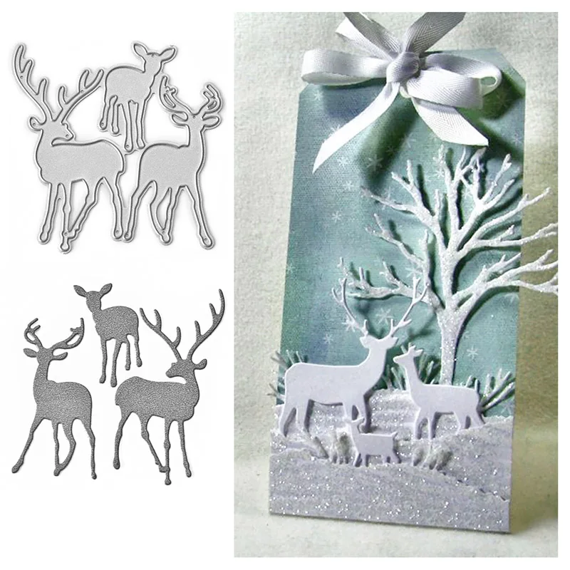 

Cute Deer Metal Dies Cutting For Scrapbooking Stencil Photo Album Paper Card Craft Embossed Cutting Dies