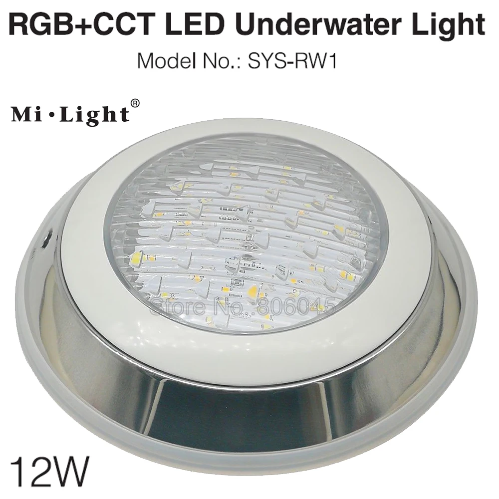 Milight SYS-RW1 DC24V 12 Вт RGB+ CCT подводный светодиодный светильник для бассейна IP68 2,4 г пульт дистанционного управления/DMX512/WiFi приложение Alexa управление