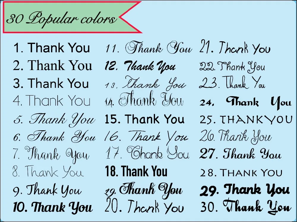 30 fonts