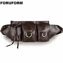 Винтажные Сумки из натуральной кожи для мужчин поясная сумка для мужчин Повседневная модная брендовая деловая сумка LI-1447