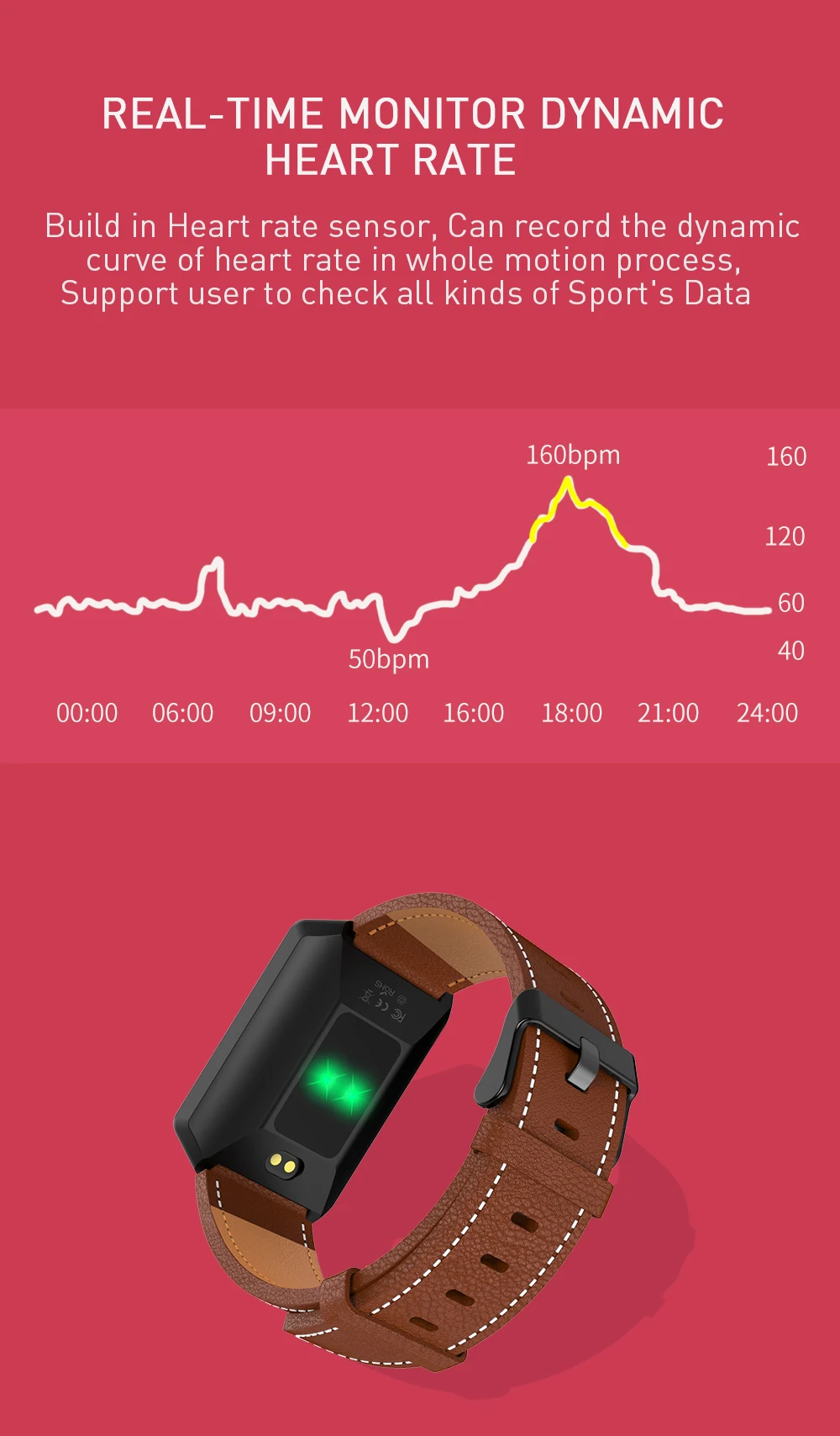 LYKL CK19 Смарт часы кожаный ремешок IP67 Водонепроницаемый Bluetooth Спорт Smartband сердечного ритма мониторинг здоровья наручные часы