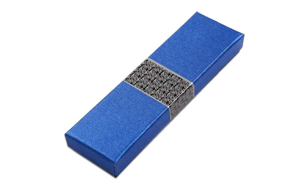 

Colourful paper pen box(blue with pattern) RZ-PPB04-BL1