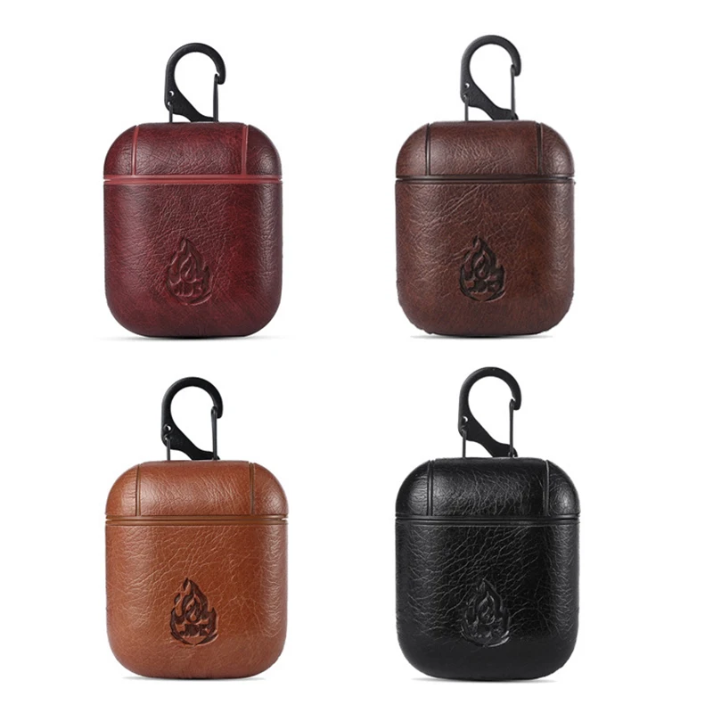 For Airpods Cover Stone Texture PC + PU Leather Cases For Air pod Protector Shell For Apple Earpods Covers For AirPod Skin (14)