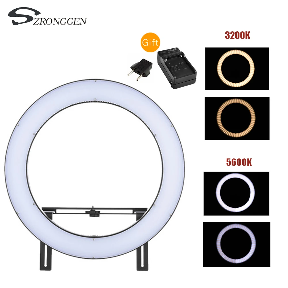 

Falconeyes DVR-512DVC Ring Light Camera LED Vedio Light Photography Lighting Studio Outdoor Lamp CRI90+ Adjustable 3200K-5600K