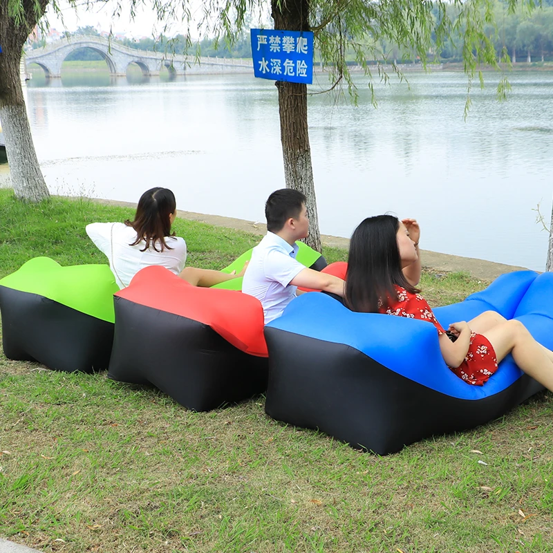 Lazy Bag Inflatable Sofa Outdoor Sleeping Bag Air Sofa Beach Bed Air Lounger Chair Portable Picnic Mat Pad Air Mattress