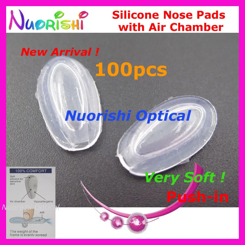 100 шт. силиконовые насадки для очков 14 мм|silicone nose pads|nose pad air |