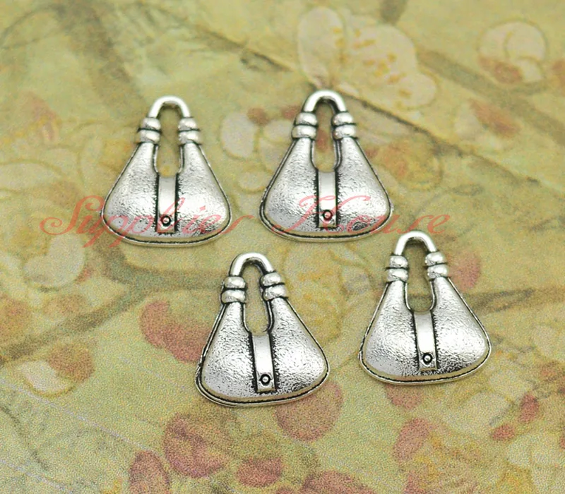 100pcs/lot 18X15mm, Handbag Charms, Antique Silver Handbag Pendants/Charms,DIY supplies, jewelry ...