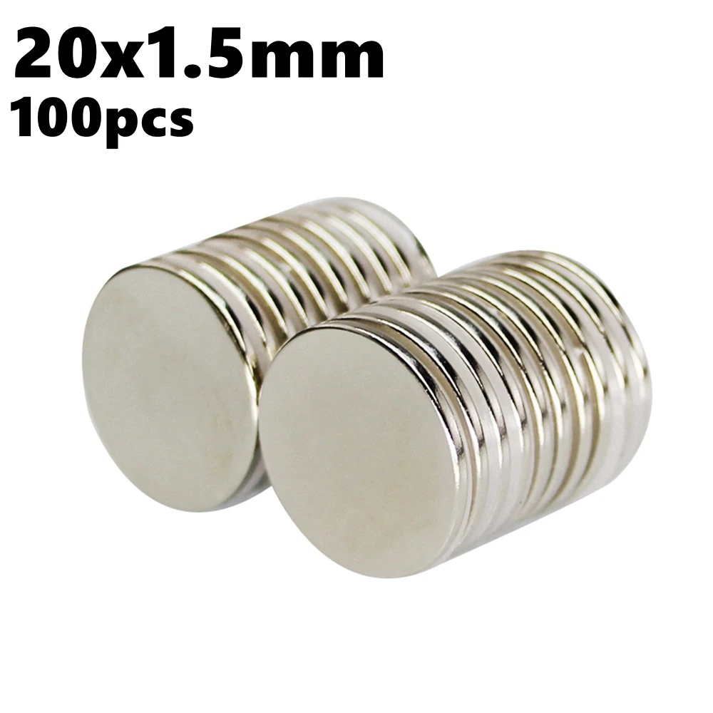 Strong Sheets Neodymium Disc 20mm x 1.5mm N35 Rare Earth NdFeB