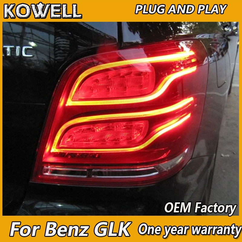 Kowell Автомобиль Стайлинг для Mercedes-Benz GLK200 GLK 260 GLK300 LED 2008- фонарь задний фонарь Парковочные тормоза отложным воротником сигнальные огни