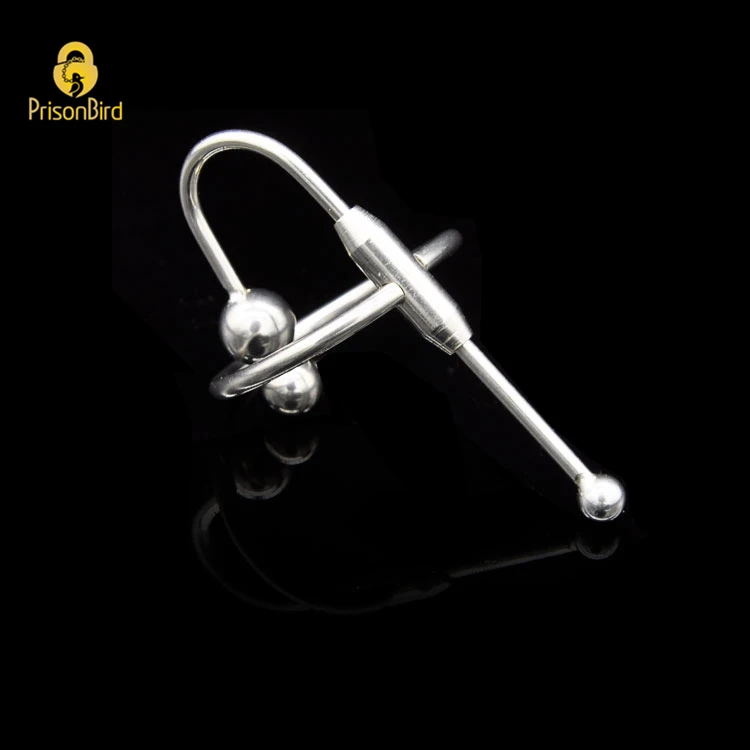 

Male Stainless Steel Urethra Catheter with 2 size Cock ring,Penis Urinary Plug,Sex Toy,Adult Game,Urethra Stimulate Dilator A024