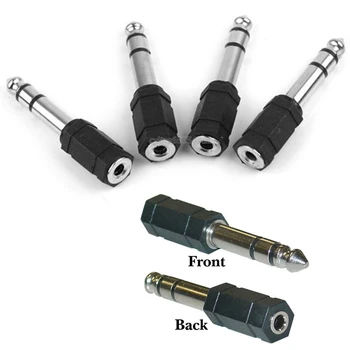

500pcs High Quality Gold Plated 6.5mm 1/4"Male plug to 3.5mm 1/8"Female Jack Stereo Headphone Audio Converter Adapter